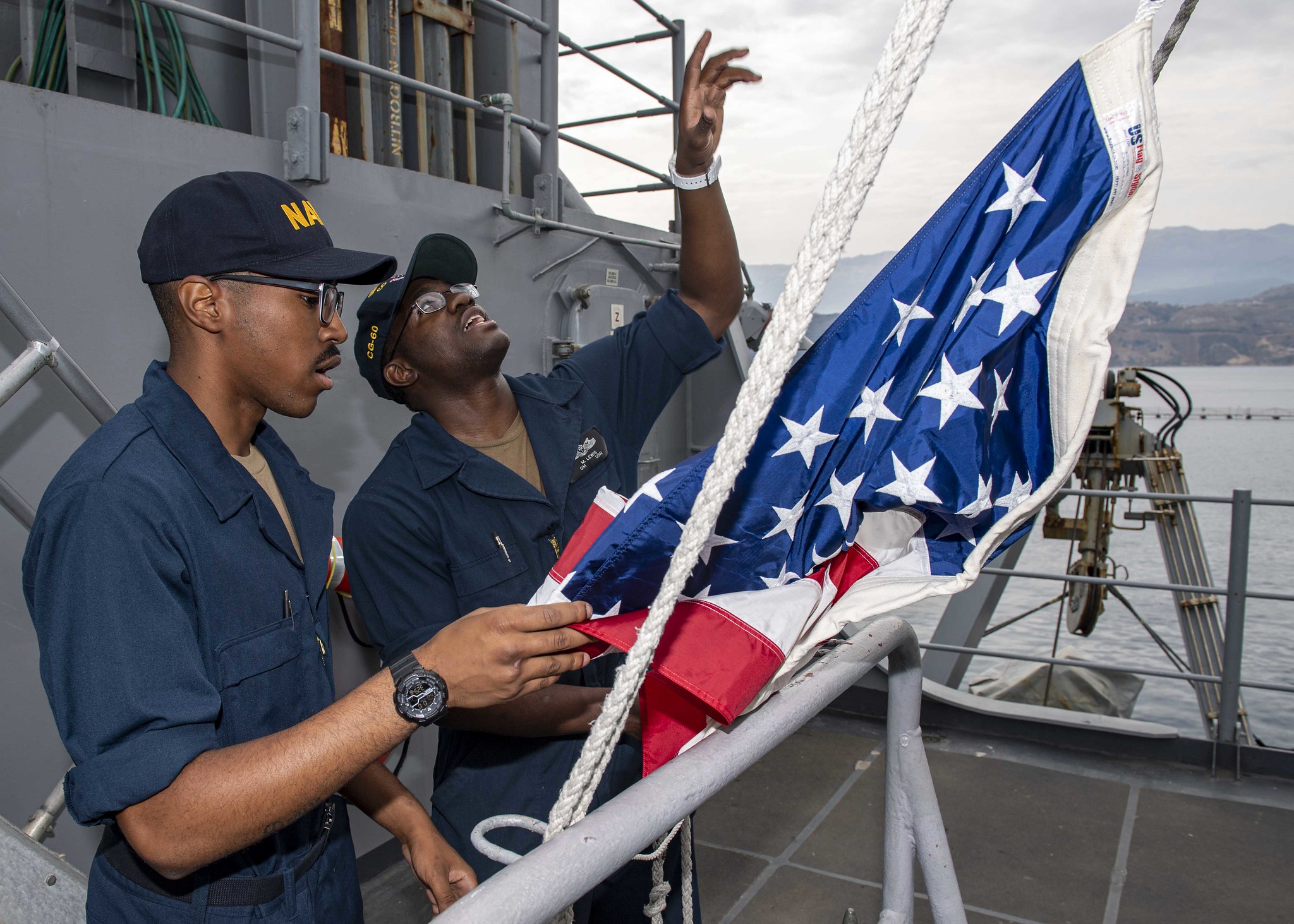 hoist the American flag